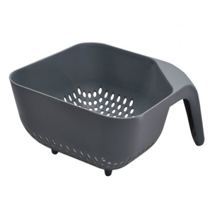 imagen de Bowl Con Colador Y Manija Gris (T1960)(8883296280408)
