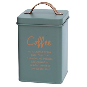 imagen de Lata Cafe Diseno Verde Carol Manija Color Bronce