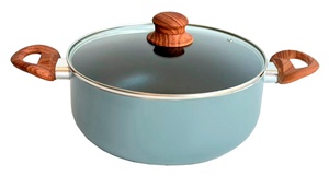 imagen de Cacerola 18 Cm Con tapa de Vidrio Color Azulino Carol (3718-ARA)