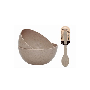 imagen de Set De 2 Bowls y Pinza Doble Uso Color Damasco Carol  (3200-ARD)