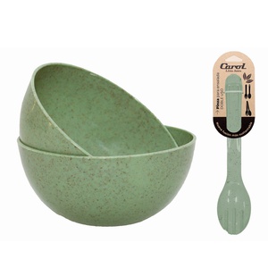 imagen de Set De 2 Bowls y Pinza Doble Uso Color Verde Carol (3200-ARV)