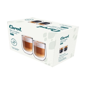 imagen de Set De 2 Vasos Carol Doble Vidrio 200 Ml