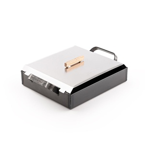 imagen de Set de planchetta de 1 hornalla con tapa + Pinza y Pala Rectangular de acero inoxidable.