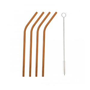 imagen de Set De 4 Sorbetes Le Toton Acero Inox Bronce Con Limpiador